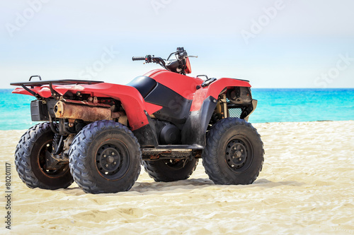 Quad vehicle on the beach