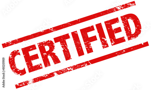 Grunge stamp certified red