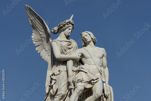Angel Statues - Helping wounded / sick Partner / Friend