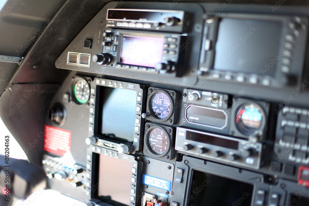 Fluginstrumente im Cockpit