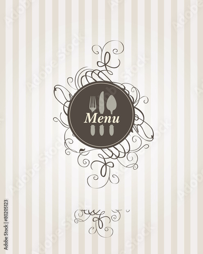 menu for the restaurant in retro style