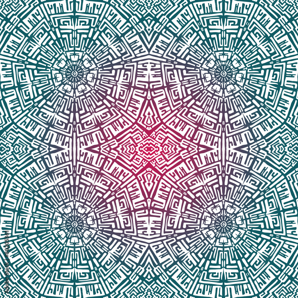 Fototapeta premium Seamless geometric background in ethnic style