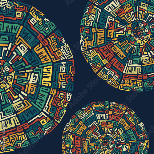 Background with ethnic elements