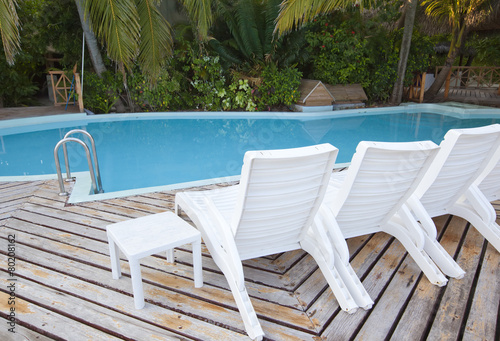 The pool on the seashore