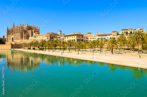 Beautiful cathedral La Seu in Palma de Mallorca town, Spain © pkazmierczak