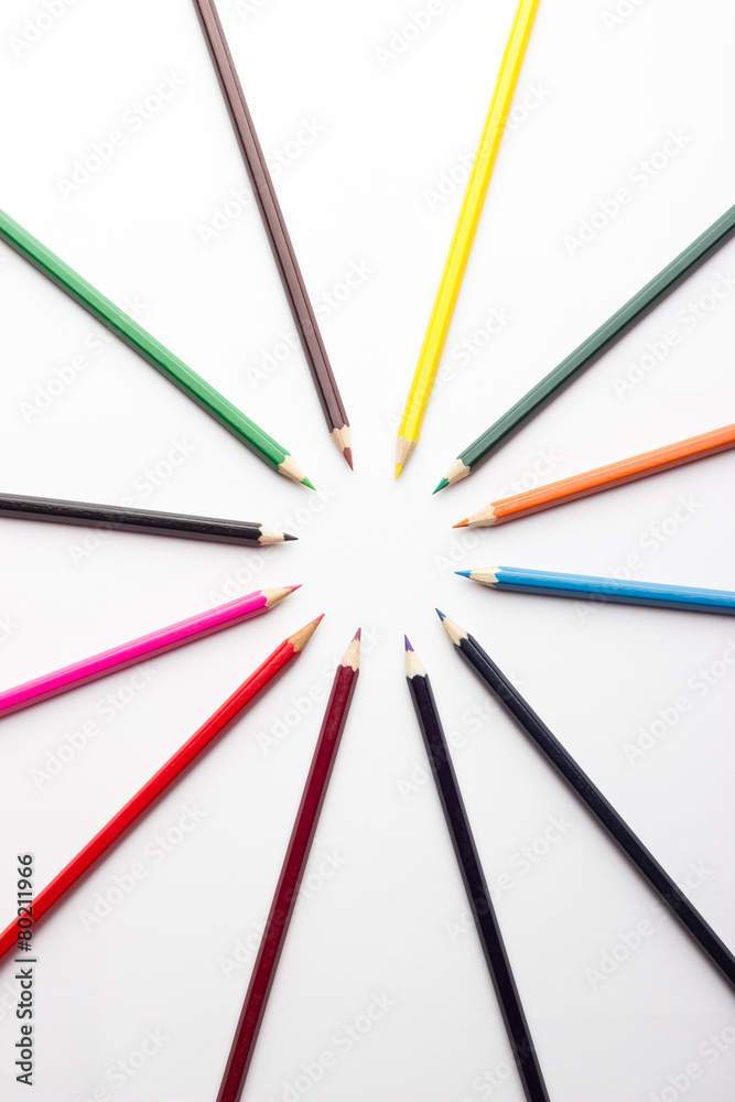 Naklejka premium colored pencils