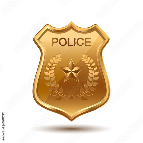 Police Badge isolated on white background