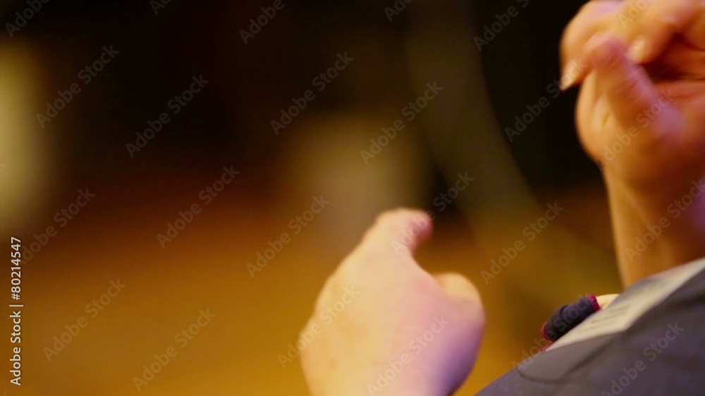 Hand of woman which does sign language translation