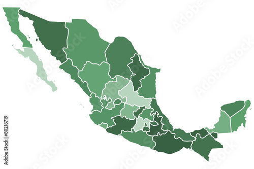 Mexico regions map