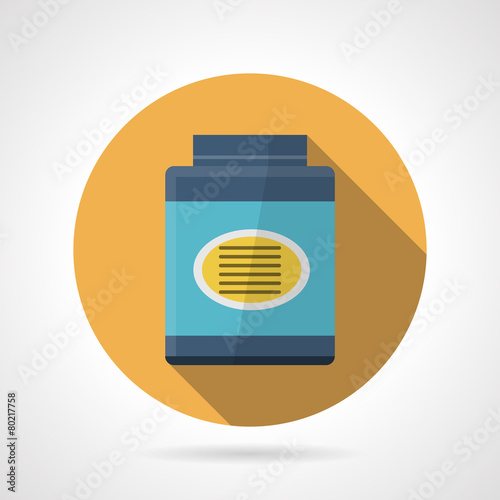 Flat color vector icon for gainer supplements