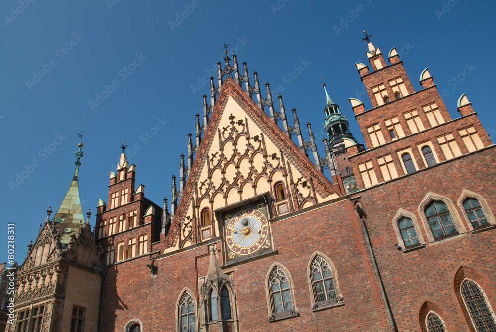 Fototapeta premium Wrocławski Ratusz detale architektoniczne