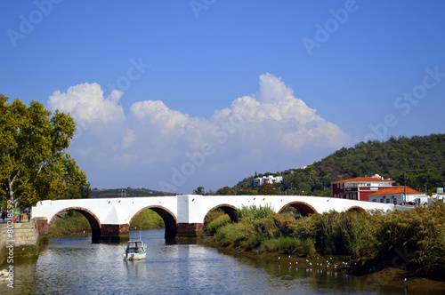 Silves, bridge over the river Arade in Portugal