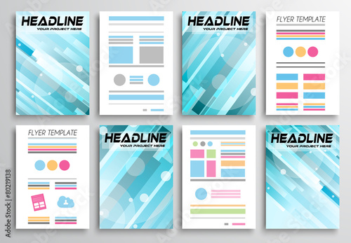 Set of Flyer Design, Infographics. Brochure Designs