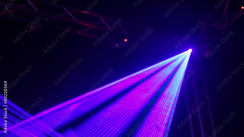 Modern laser lighting equipment at exhibition