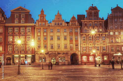 Wrocław stare miasto w nocy