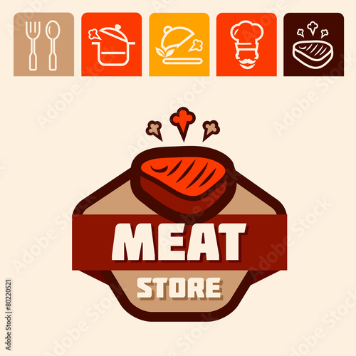 meat store logo