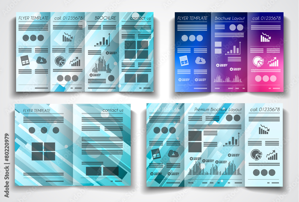 Vector tri fold brochure template design or flyer layout Vector tri fold brochure template design or flyer layout