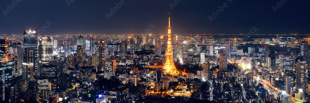 Tokyo Skyline - obrazy, fototapety, plakaty 