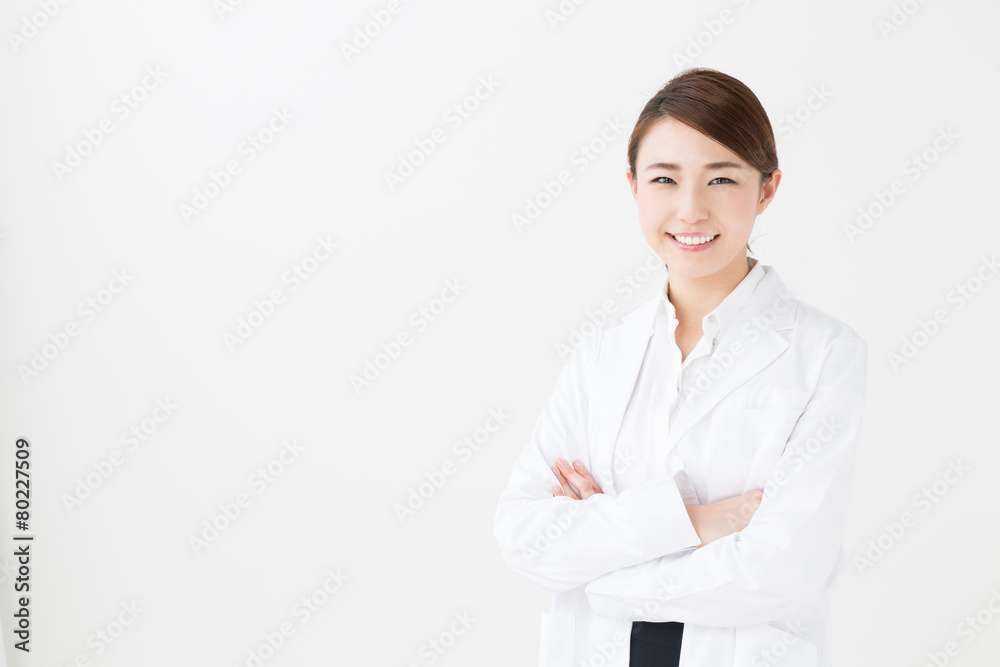 young asian doctor on white background young asian doctor on white background
