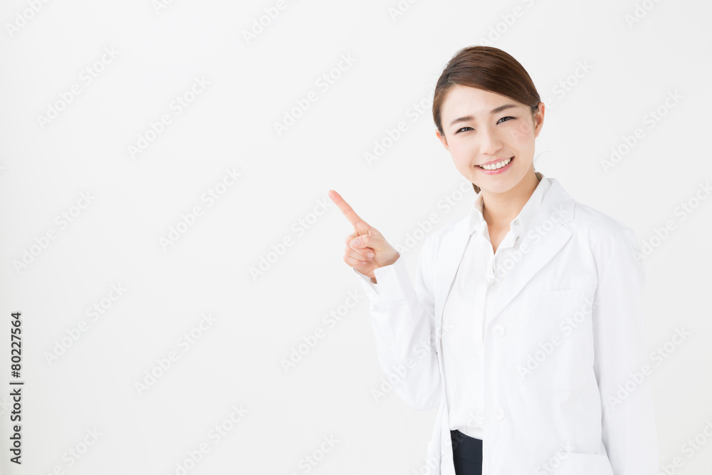 young asian doctor on white background young asian doctor on white background