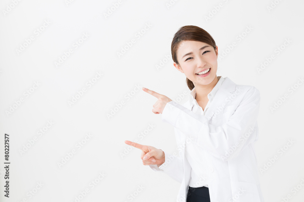 young asian doctor on white background young asian doctor on white background