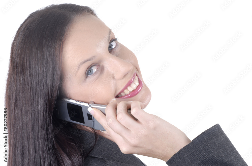 Attractive business woman with cellphone