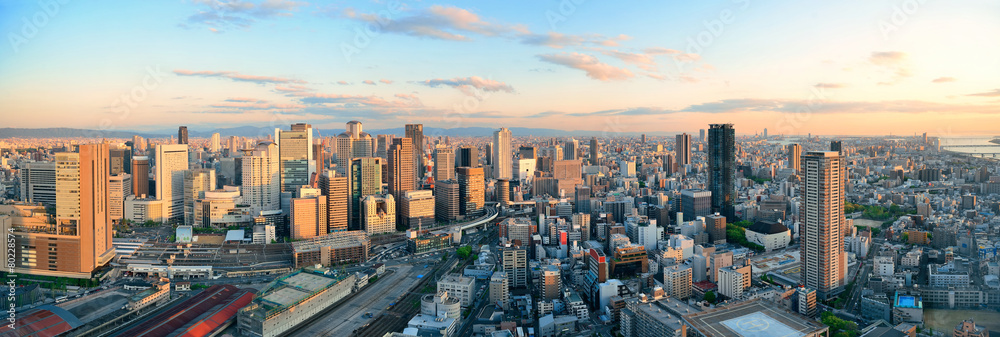 Fototapeta premium Widok na dach Osaki