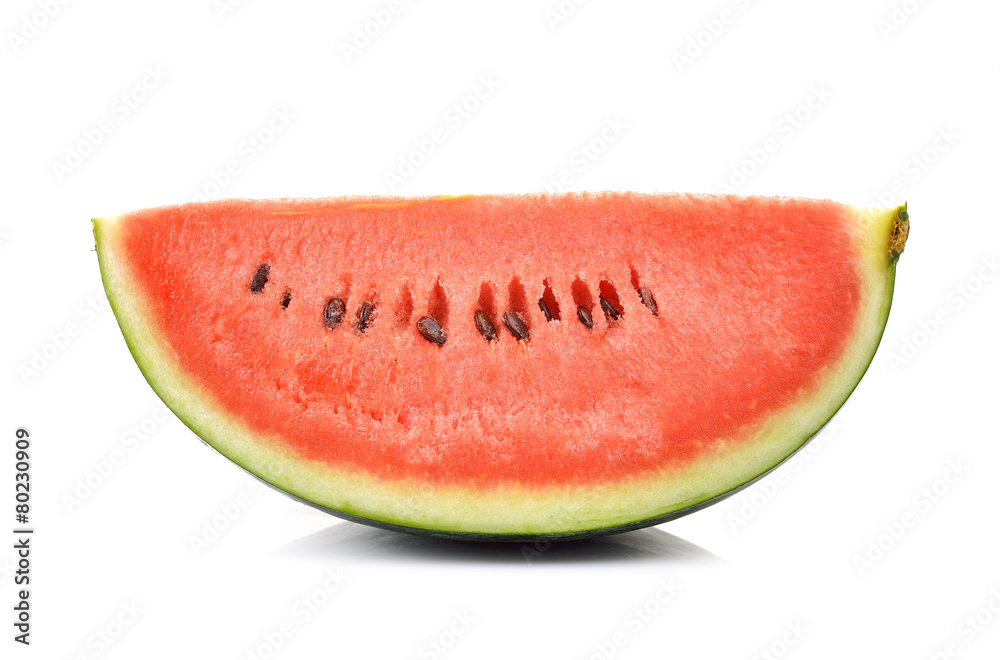 red watermelon isolated on white background