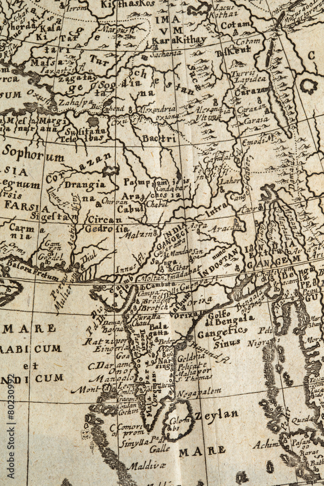 古地図　インド