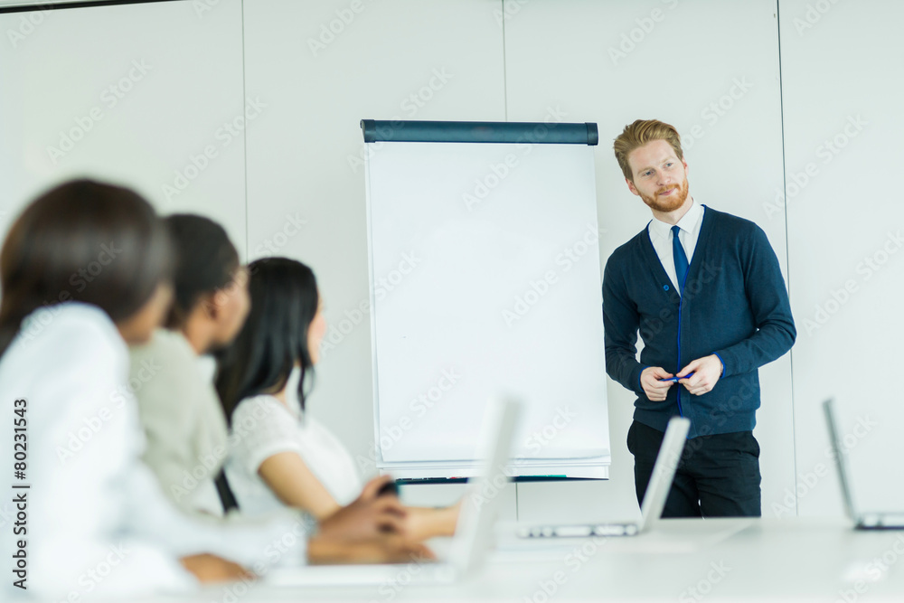 Young business people, conference table,  meeting