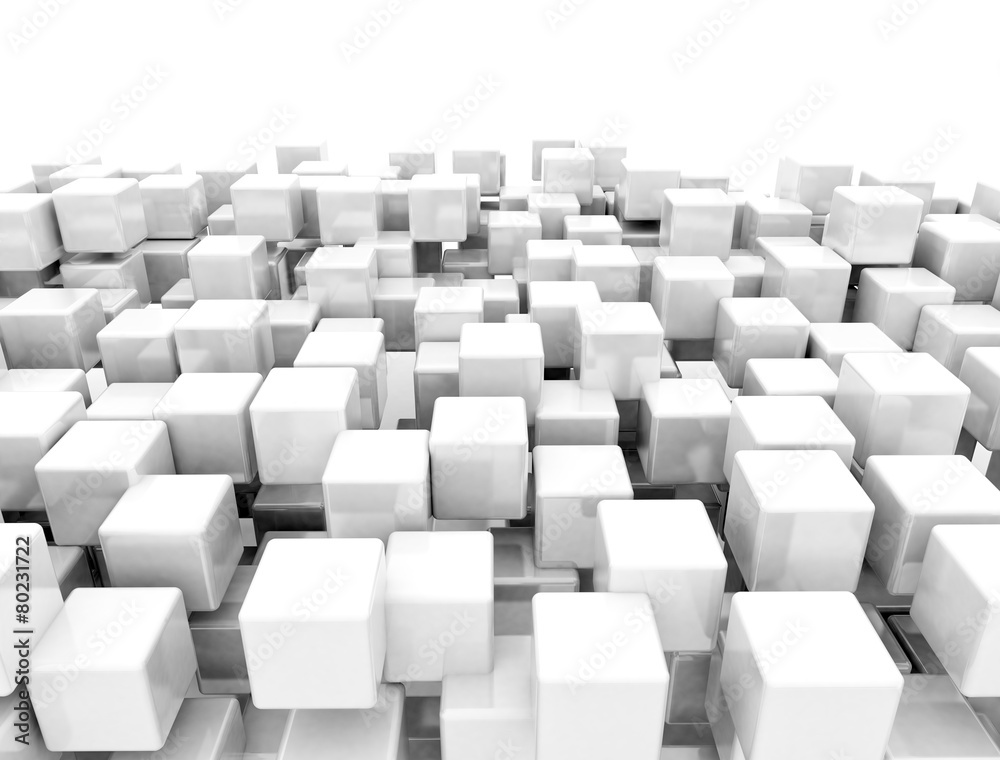 white cubes background