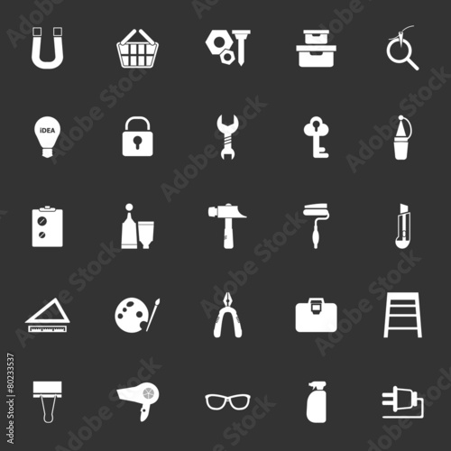 DIY icons on gray background
