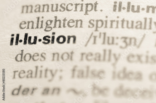 Dictionary definition of word illusion