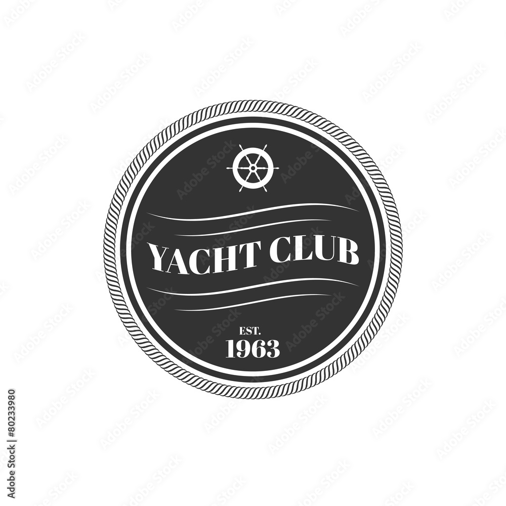 Obraz premium Vector yacht club logo