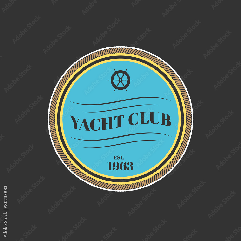 Fototapeta premium Vector yacht club logo