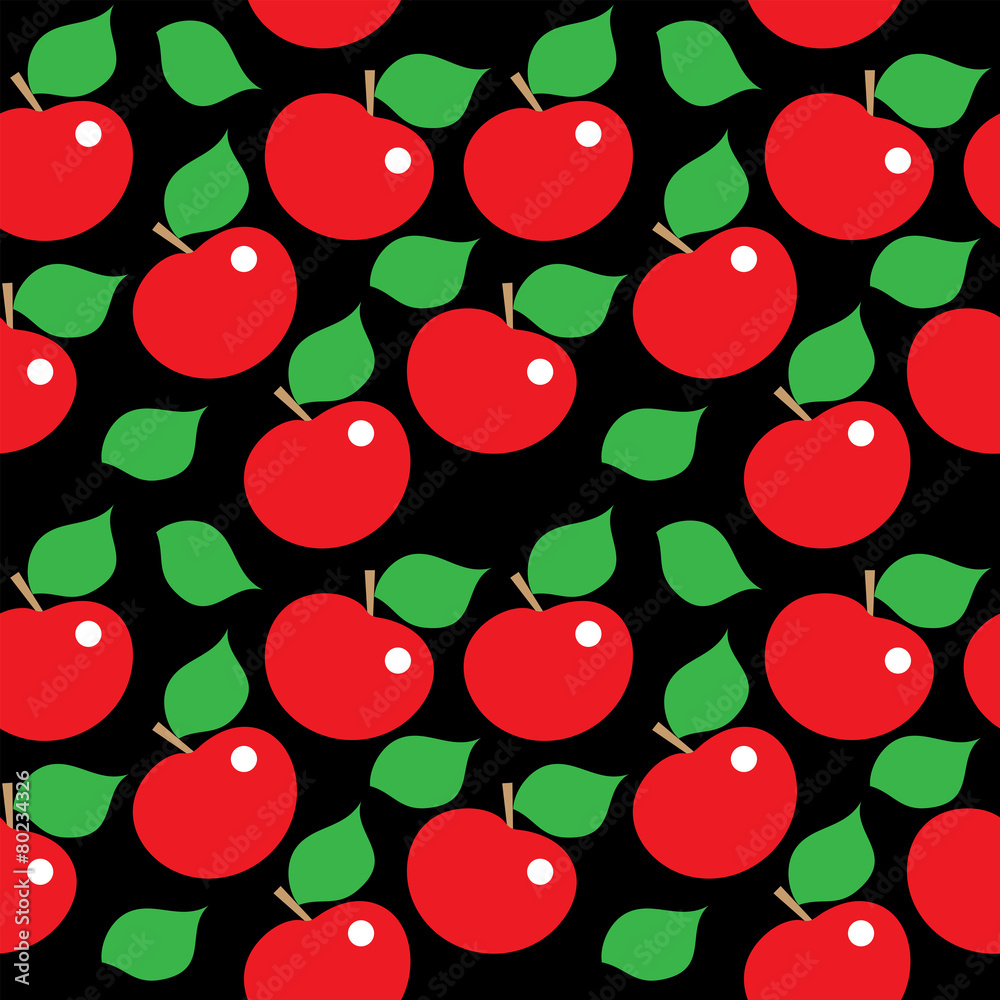 Seamless bright template of red apples Seamless bright template of red apples