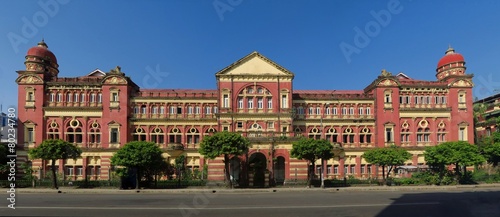 British colonial palace in Yangon, Myanmar. photo