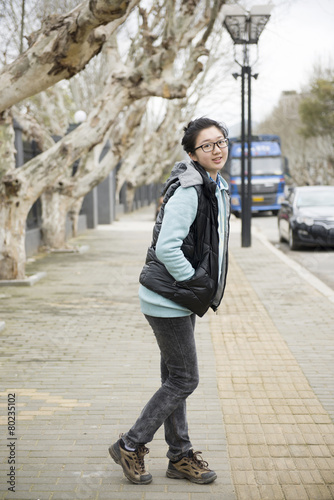 china girl in the park