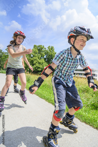 Obraz na płótnie fröhliche junge Skater