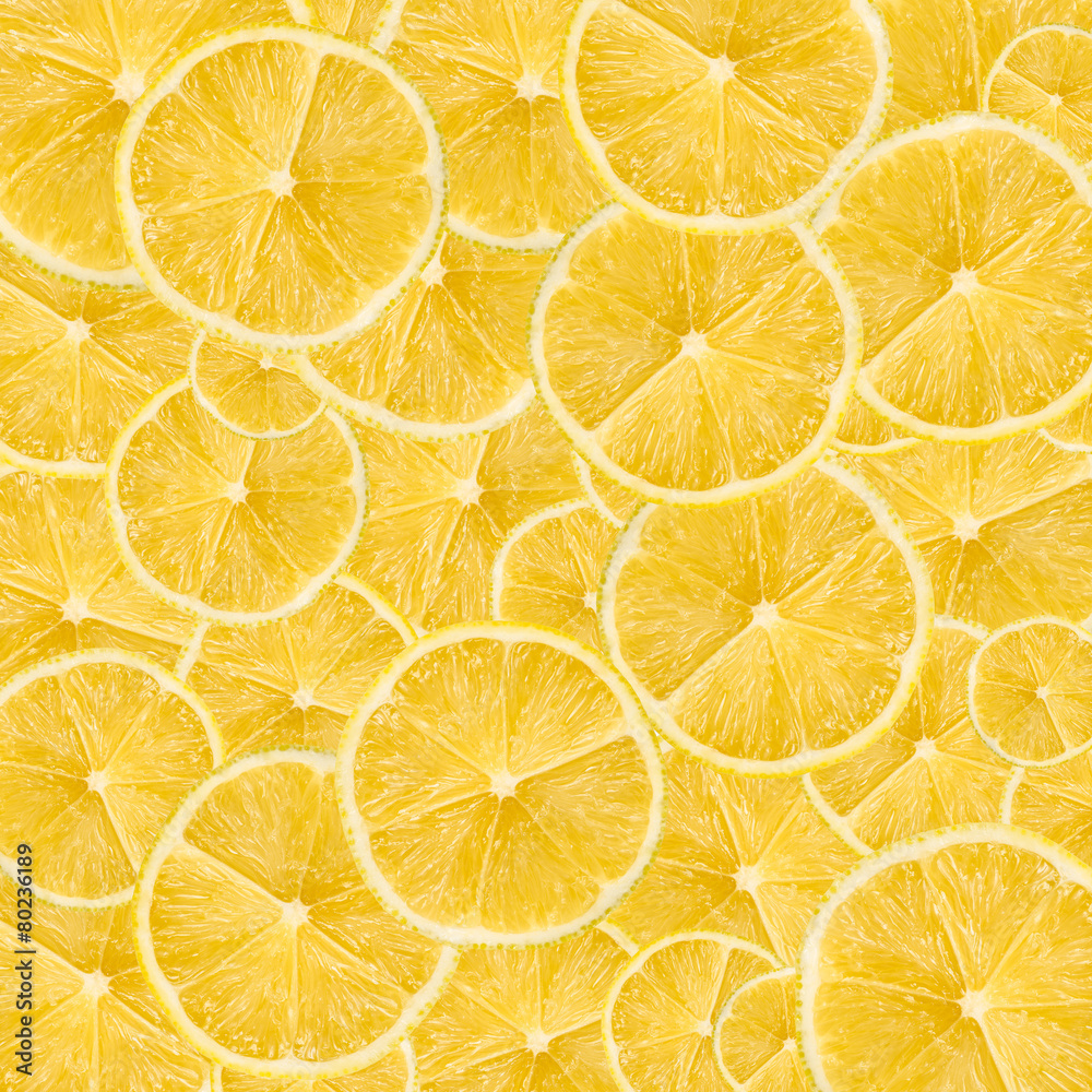 Lemon Slice Abstract Seamless Pattern