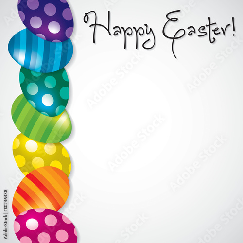 Bright Egg Happy Easter card in vector format.