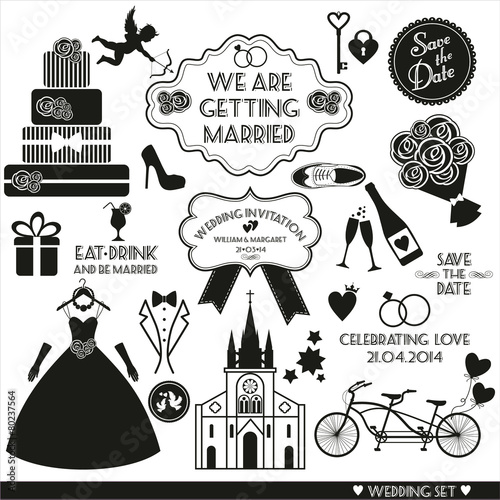 Vector wedding illustration