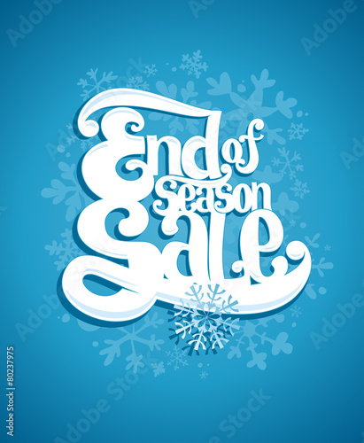 End of winter season sale illustration.