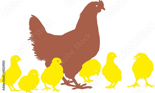 Hen and chicks
