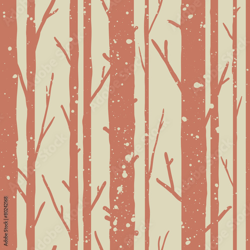 Trees seamless pattern