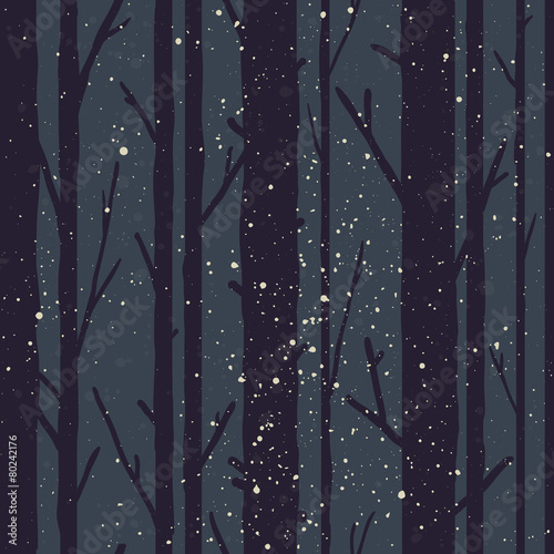 Trees seamless pattern