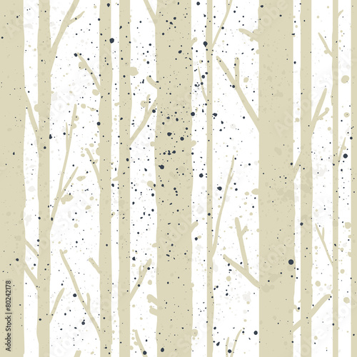 Trees seamless pattern