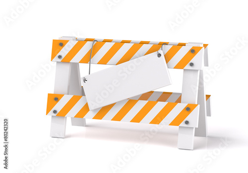 Fototapeta Naklejka Na Ścianę i Meble -  Danger road barrier