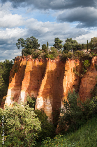 Ochre guarry in Roussillon, France photo