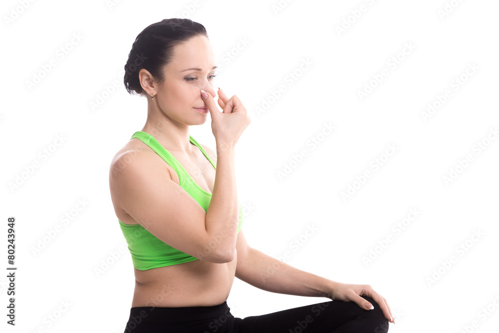 Vishnu Mudra in hatha yoga Alternate Nostril Breathing Vishnu Mudra in hatha yoga Alternate Nostril Breathing